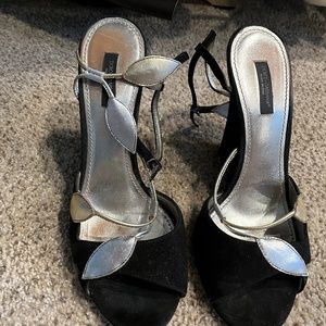 Dolce & Gabbana Sexy Gold and Silver Wedge Platform Sandals- 9/40